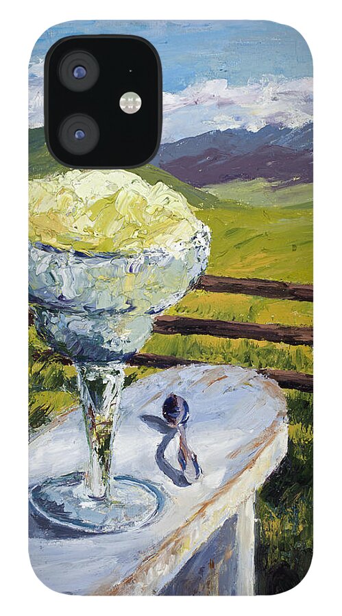Oil iPhone 12 Case featuring the painting With Salt by Mary Giacomini