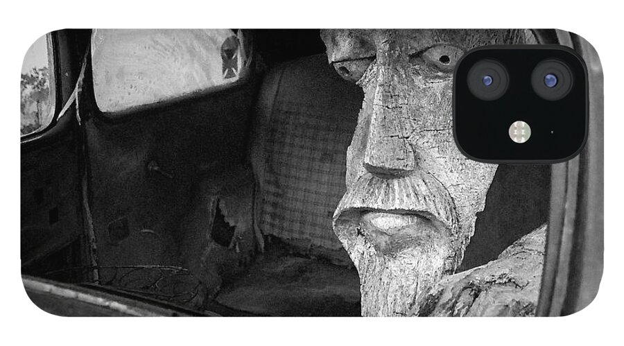 Old Car iPhone 12 Case featuring the photograph Wooden Head by Jim Mathis