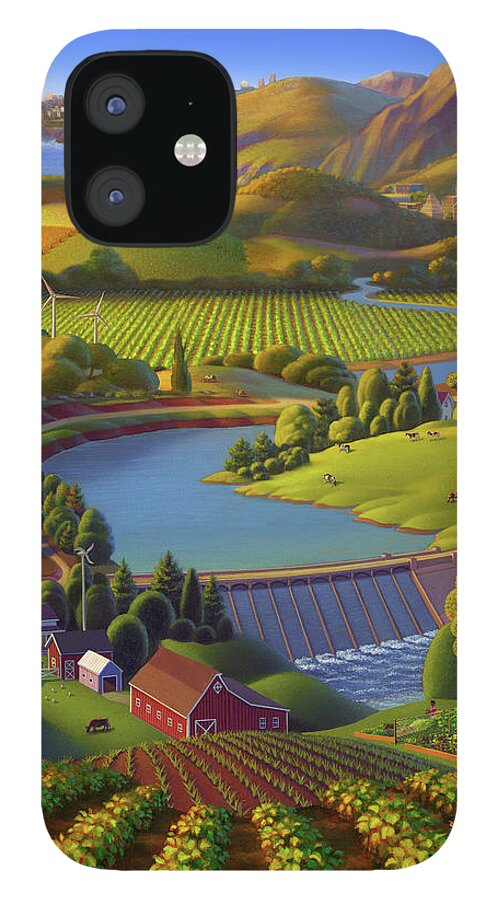 Washington State University iPhone 12 Case featuring the digital art Washington State University Anniversary Poster by Robin Moline