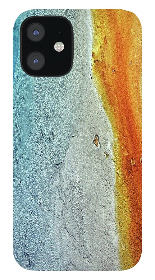 Yellowstone Pool iPhone 12 Case featuring the photograph Yellowstone Abstract by Art Cole