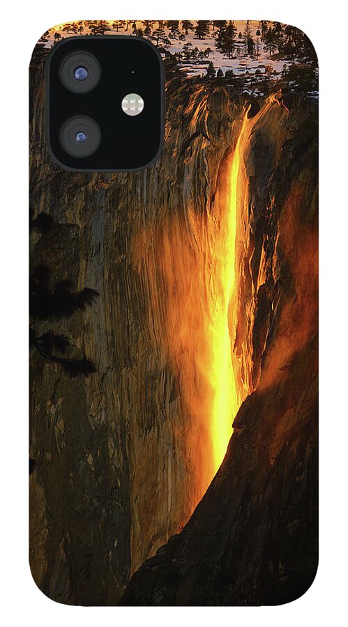 Horsetail Fall iPhone 12 Case featuring the photograph Yosemite Firefall by Greg Norrell