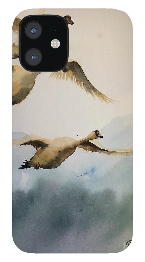 Let’s Fly iPhone 12 Case featuring the painting 1082019 by Han in Huang wong