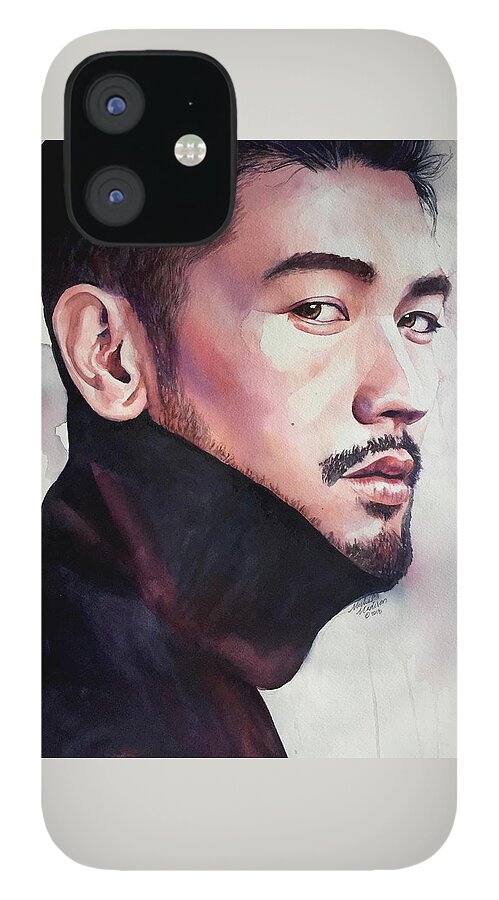 Godfrey Gao Asian Celebrity iPhone 12 Case featuring the painting Calm Confidence by Michal Madison