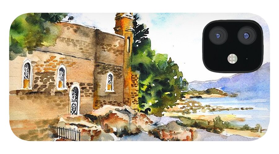 Church iPhone 12 Case featuring the painting Church of Primacy, Galilee #1 by Betty M M Wong