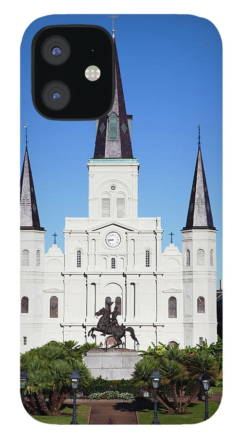 Art iPhone 12 Case featuring the photograph French Quarter, St. Louis Cathedral #1 by Walter Bibikow
