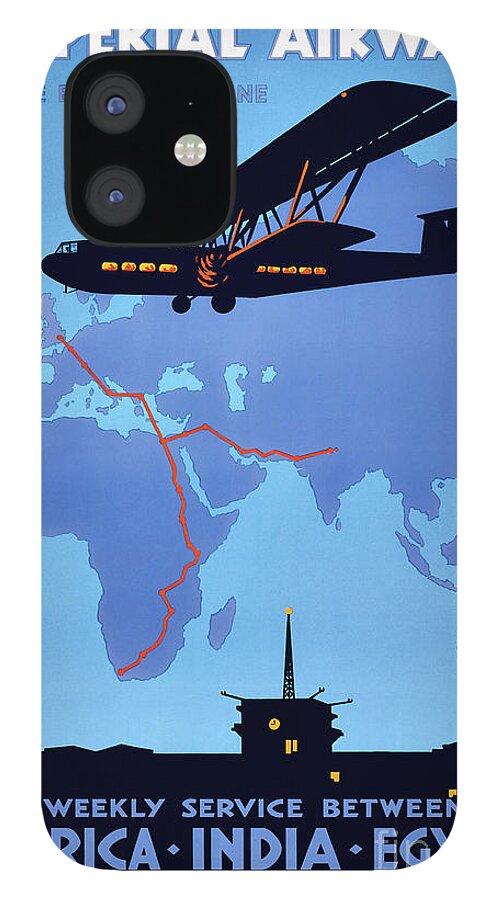 Imperial Airways Vintage Advertising Poster Restored Iphone 12 Case For Sale By Vintage Treasure