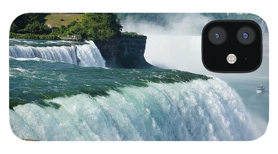 Scenics iPhone 12 Case featuring the photograph Niagara Falls From The Usa Side #1 by Franckreporter