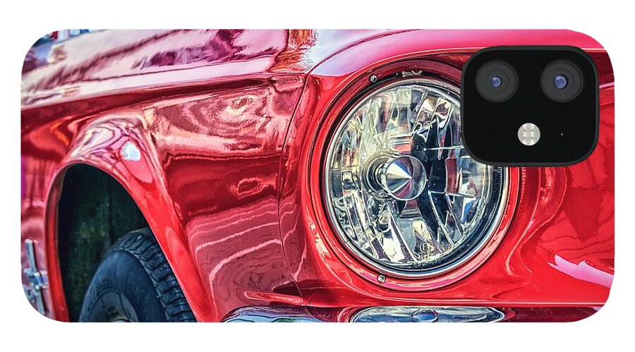 Photo iPhone 12 Case featuring the photograph Red vintage car #1 by Top Wallpapers