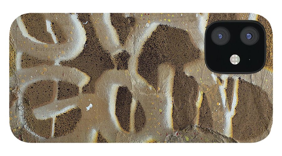 iPhone 12 Case featuring the mixed media Stay Gold #1 by SORROW Gallery