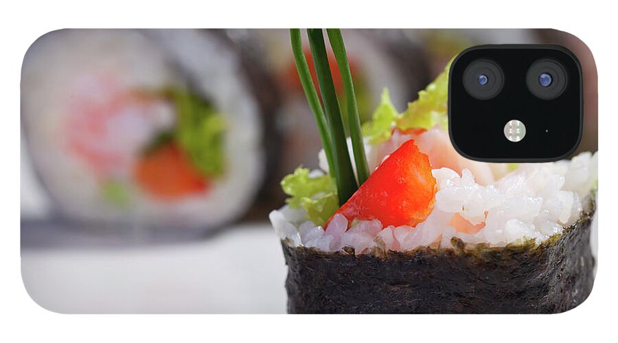 Asian And Indian Ethnicities iPhone 12 Case featuring the photograph Sushi #1 by Trutenka