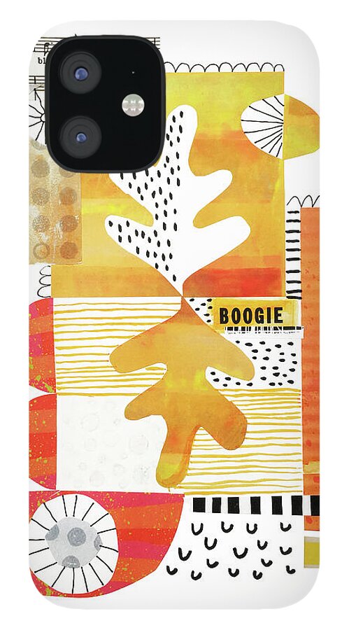 Collage iPhone 12 Case featuring the mixed media The Blissful Dream of Boogie G #1 by Lucie Duclos