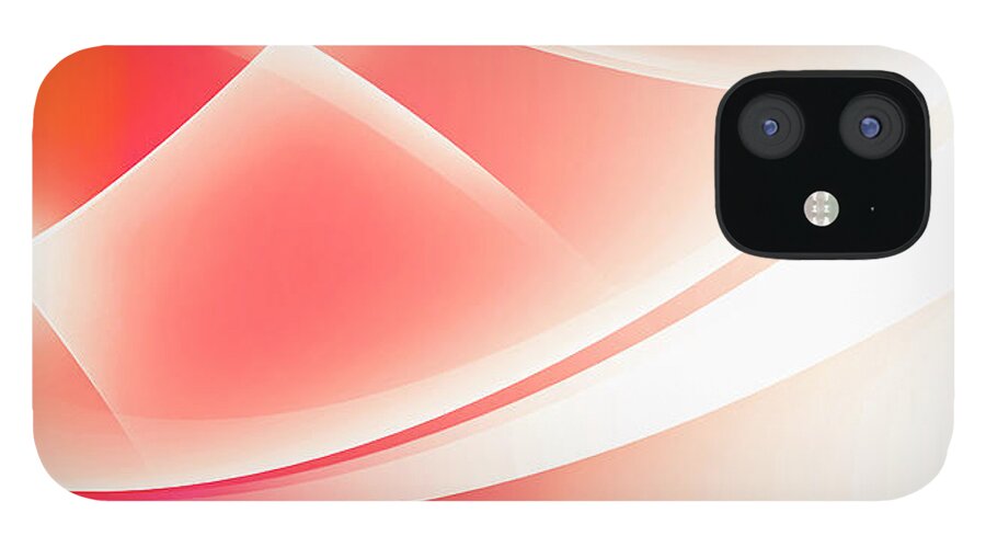 Curve iPhone 12 Case featuring the digital art Curved Intersecting Lines #2 by Ralf Hiemisch