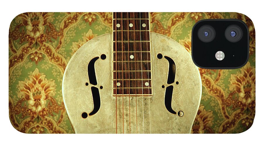 Music iPhone 12 Case featuring the photograph Resonator Guitar #2 by Bns124