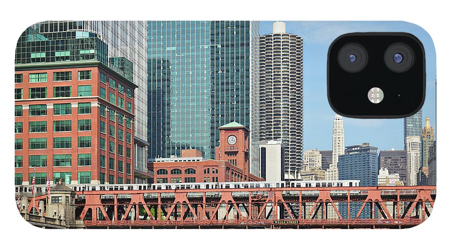 Downtown District iPhone 12 Case featuring the photograph Chicago Architecture #3 by S. Greg Panosian