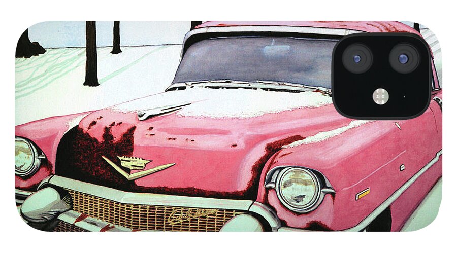 57 Cadillac
Car iPhone 12 Case featuring the painting '57 Cadi #57 by Patrick Sullivan
