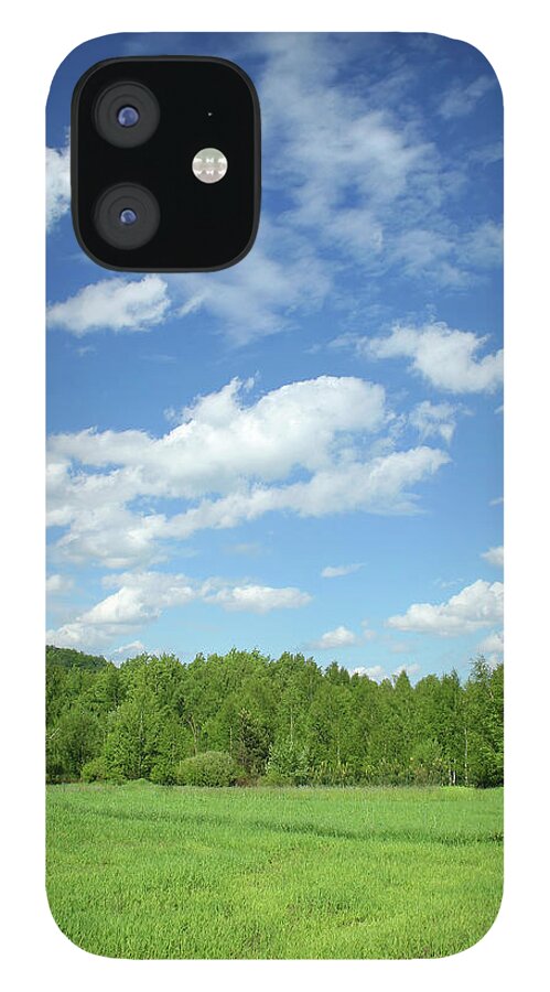 Grass iPhone 12 Case featuring the photograph Green Field - Landscape #6 by Konradlew