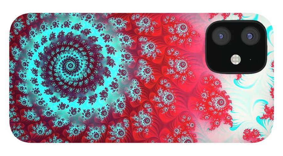 Natural Pattern iPhone 12 Case featuring the digital art Julia Fractal #6 by Laguna Design