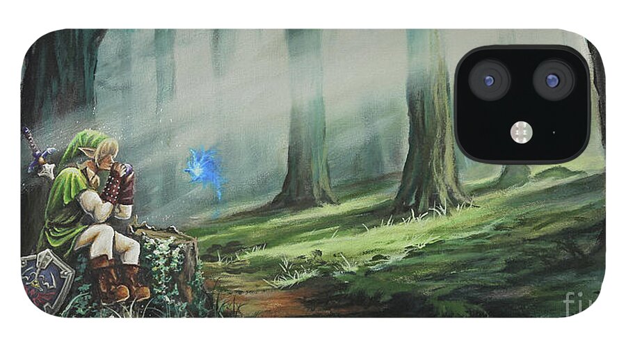 Landscape iPhone 12 Case featuring the painting A Song for Navi by Joe Mandrick
