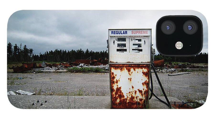 Spooky iPhone 12 Case featuring the photograph Abandoned Oil Station by Mmac72