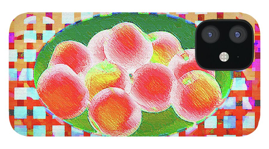 Art iPhone 12 Case featuring the digital art Abstract Fruit Art  182 by Miss Pet Sitter