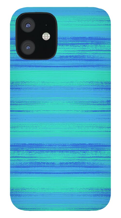 Pattern iPhone 12 Case featuring the painting Abstract Vibrant Beach Background by Jen Montgomery