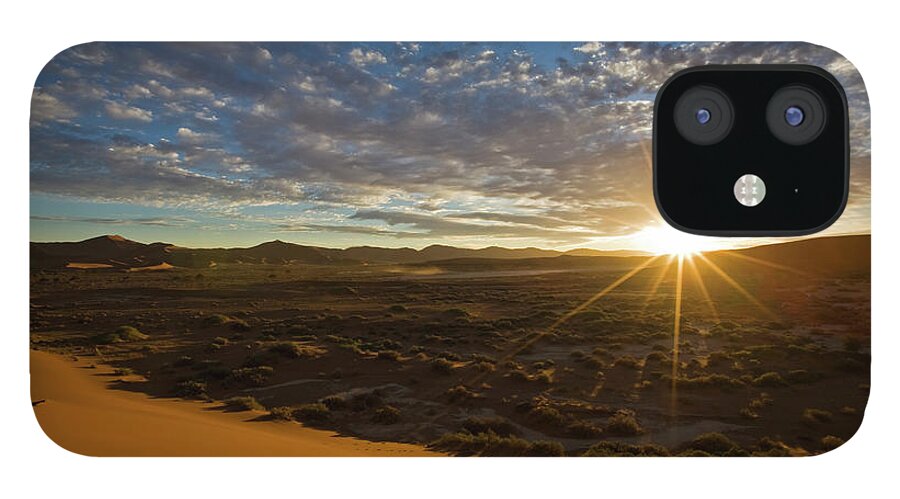 Scenics iPhone 12 Case featuring the photograph Africa, Namibia, Sun Rising Over Namib by Westend61