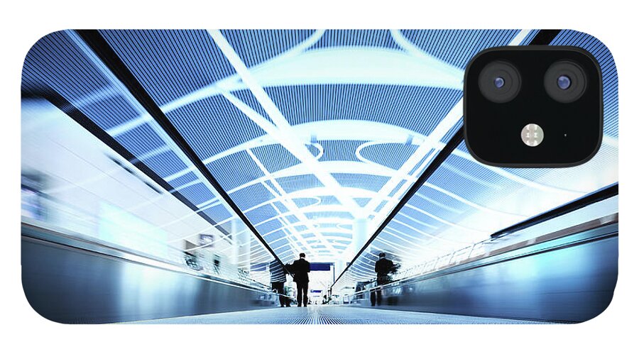 Pedestrian iPhone 12 Case featuring the photograph Airport Walkway by Nikada