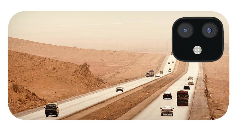 Land Vehicle iPhone 12 Case featuring the photograph Al Mafraq Desert, Jordan by Jim Foley