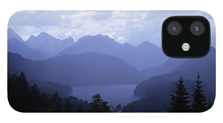 Neuschwanstein Castle iPhone 12 Case featuring the photograph Alpine Lake Blue Mood by Clu