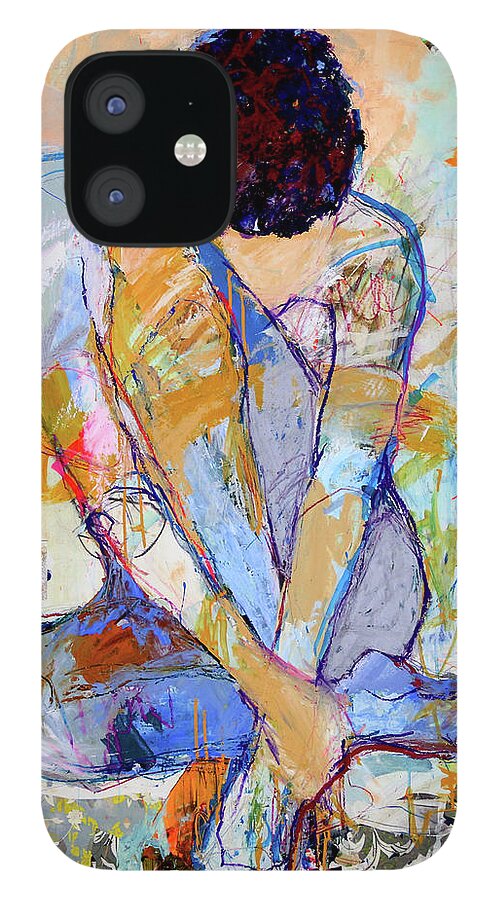 Art iPhone 12 Case featuring the mixed media Athena 13 by Jylian Gustlin