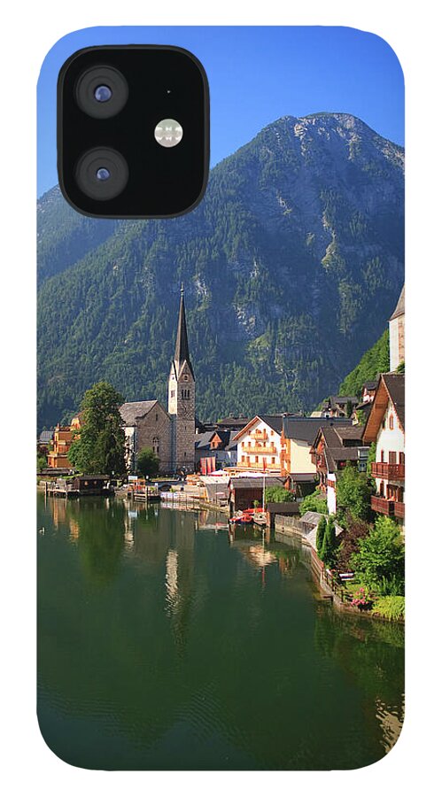 Outdoors iPhone 12 Case featuring the photograph Austria, Hallstatt Village And by Wekwek
