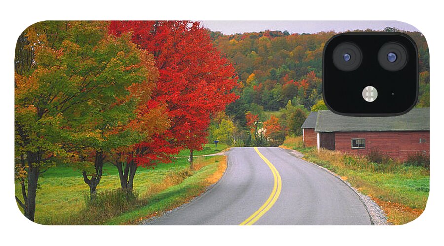 Scenics iPhone 12 Case featuring the photograph Autumn Road by Denistangneyjr