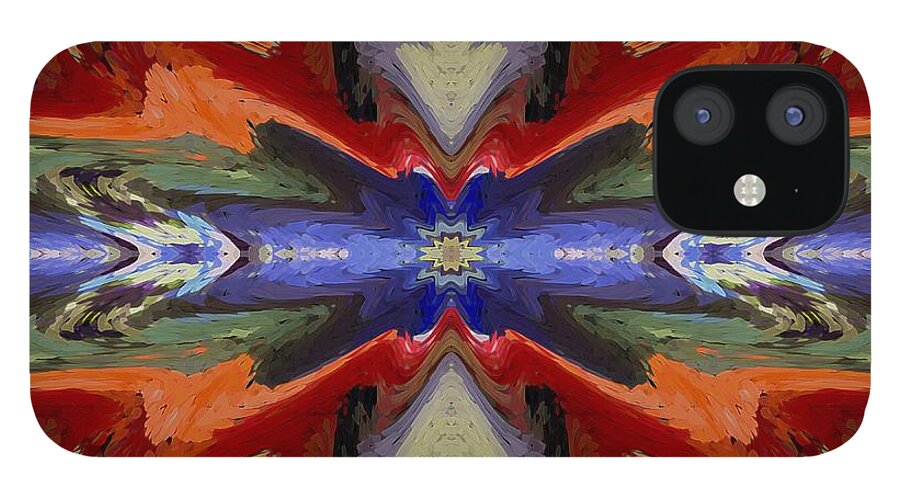 Colorful iPhone 12 Case featuring the digital art Away We Fly by Bill King