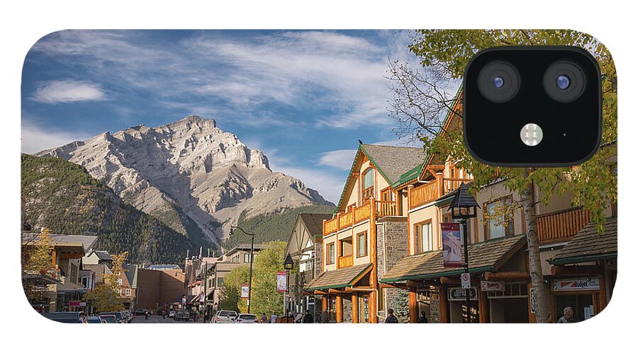 Banff iPhone 12 Case featuring the photograph Banff and Cascade Mountai by Tim Kathka