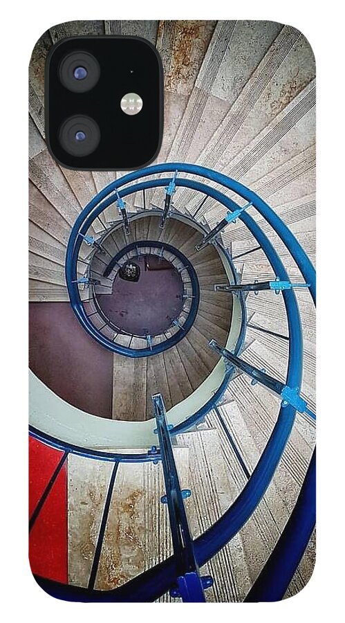 Barcelona iPhone 12 Case featuring the photograph Barcelona inspired Spiral Staircase by Tito Slack