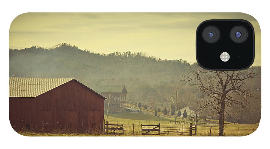 Non-urban Scene iPhone 12 Case featuring the photograph Barnyard In Wears Valley by Thepalmer