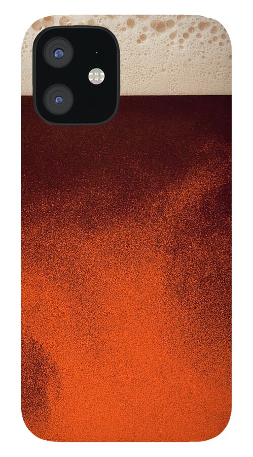 Celebration iPhone 12 Case featuring the photograph Beer With Frothy Head And Bubbles by Anthony Bradshaw