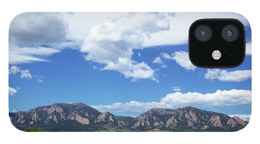 Scenics iPhone 12 Case featuring the photograph Big Sky And Clouds Over Boulder by Beklaus