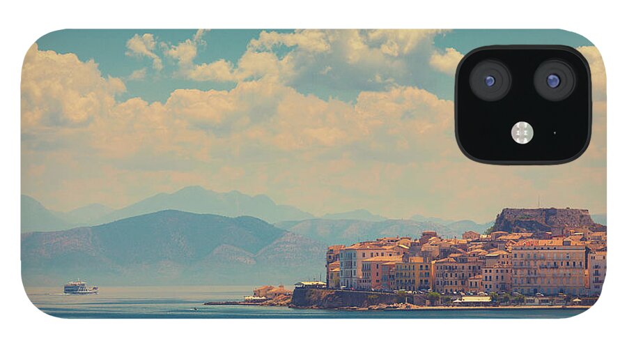 Greece iPhone 12 Case featuring the photograph Boat Leaving The Port Of Corfu by Thepalmer