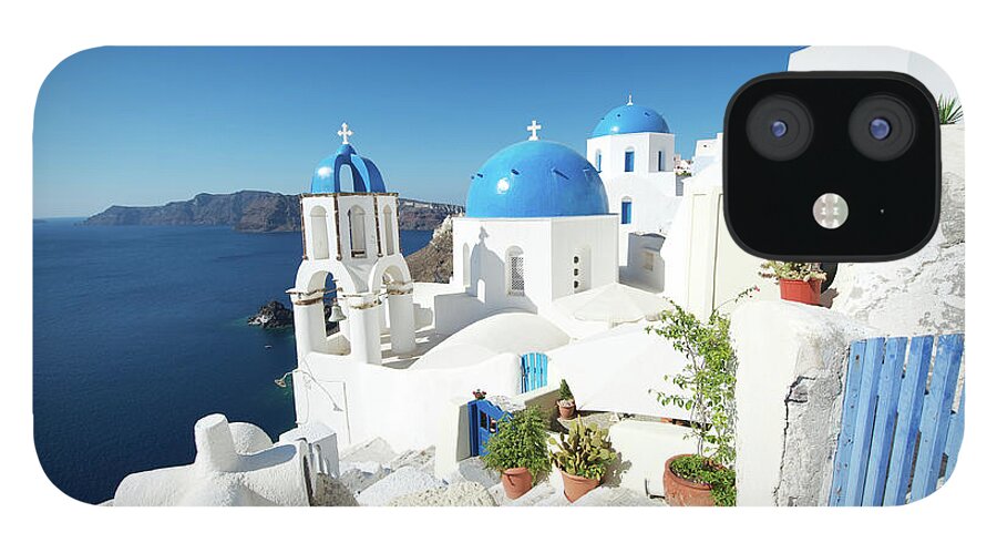 Steps iPhone 12 Case featuring the photograph Bright Beautiful Morning In Greek by Peskymonkey