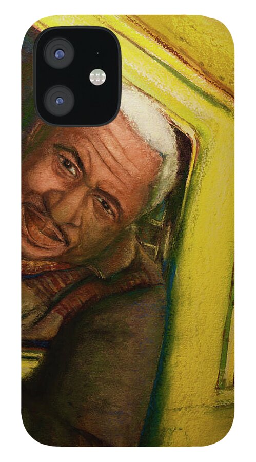 Bus Driver iPhone 12 Case featuring the painting Bus Driver by Joyce Guariglia