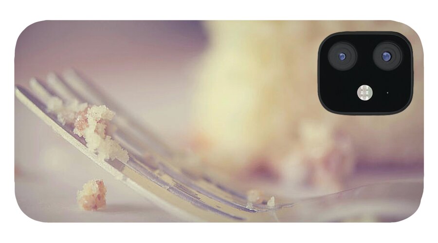 Close-up iPhone 12 Case featuring the photograph Cake With Fork by Samantha Wesselhoft Photography