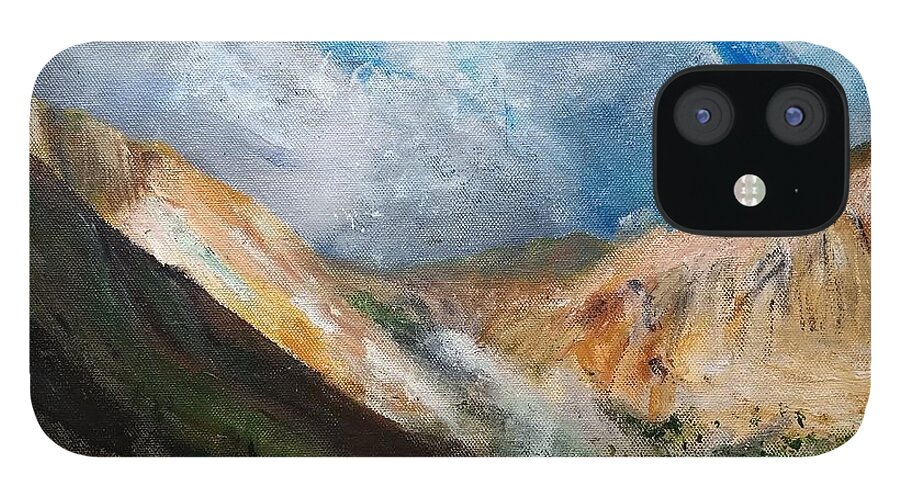Plein Air iPhone 12 Case featuring the painting Calm Before the Storm by Kevin Daly