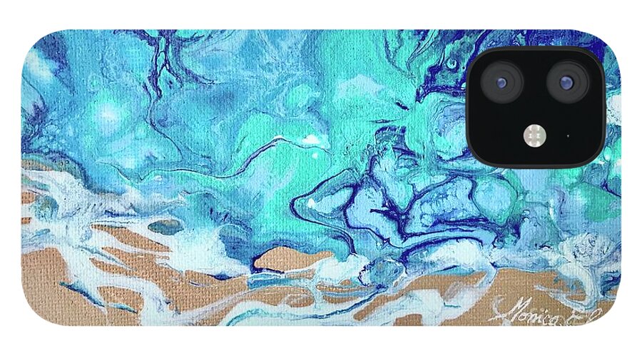 Ocean iPhone 12 Case featuring the painting Can it be real? by Monica Elena