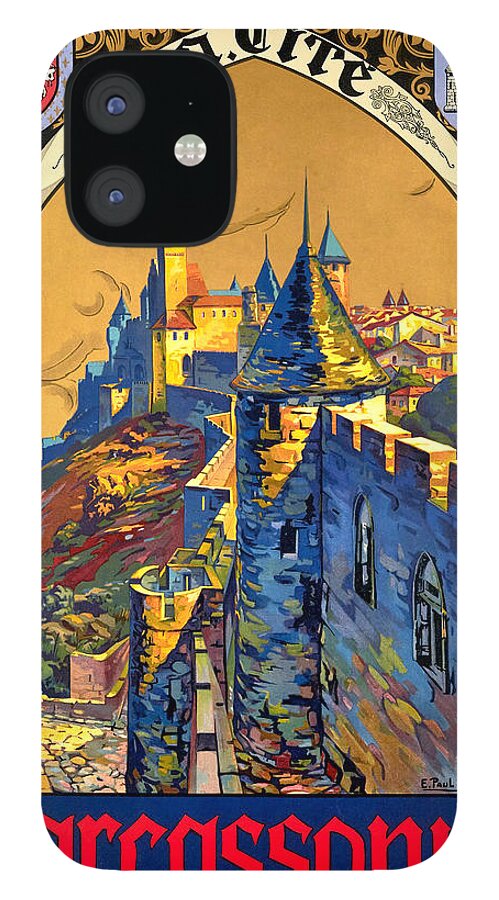 Carcassonne iPhone 12 Case featuring the digital art Carcassonne by Long Shot