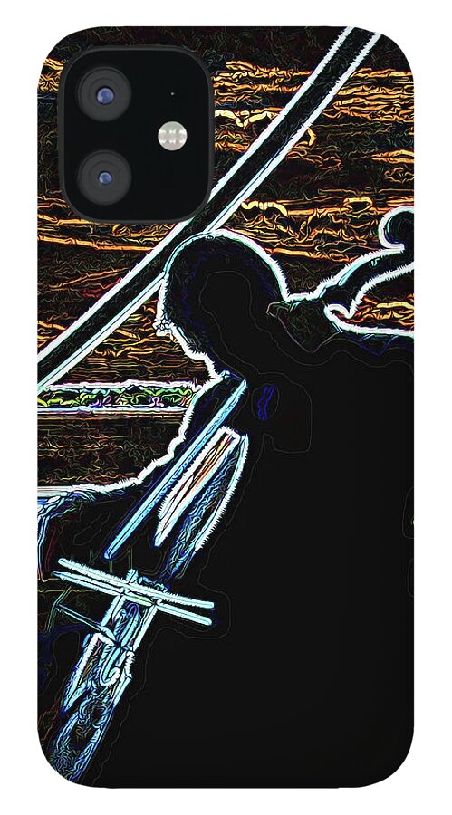 Cello iPhone 12 Case featuring the digital art Cellist by Rod Melotte