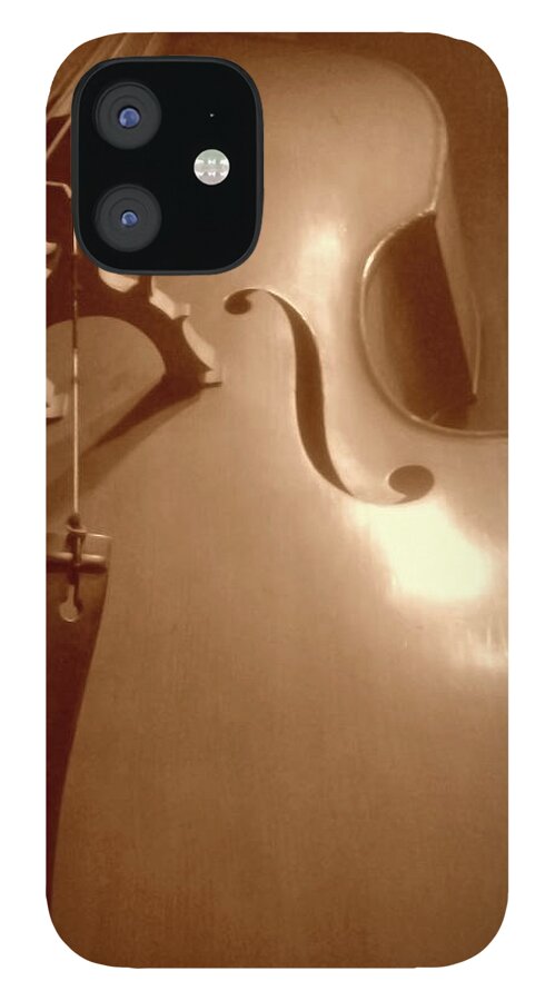Music iPhone 12 Case featuring the photograph Cello Form by Silentfoto
