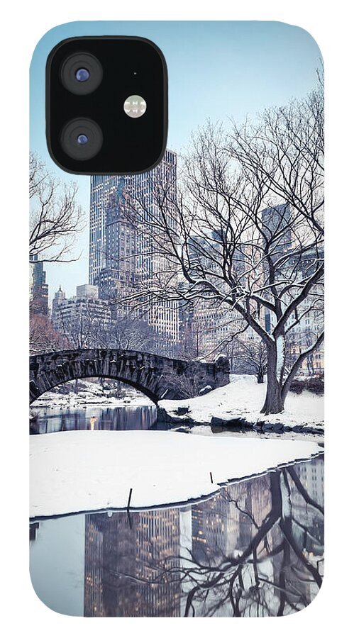 Scenics iPhone 12 Case featuring the photograph Central Park In Winter by Pawel.gaul