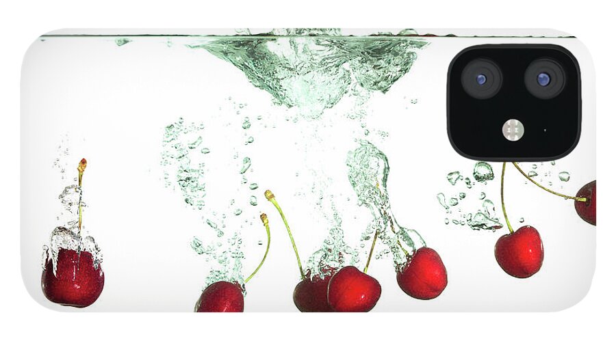 Cherry iPhone 12 Case featuring the photograph Cherries Splash by Asbe