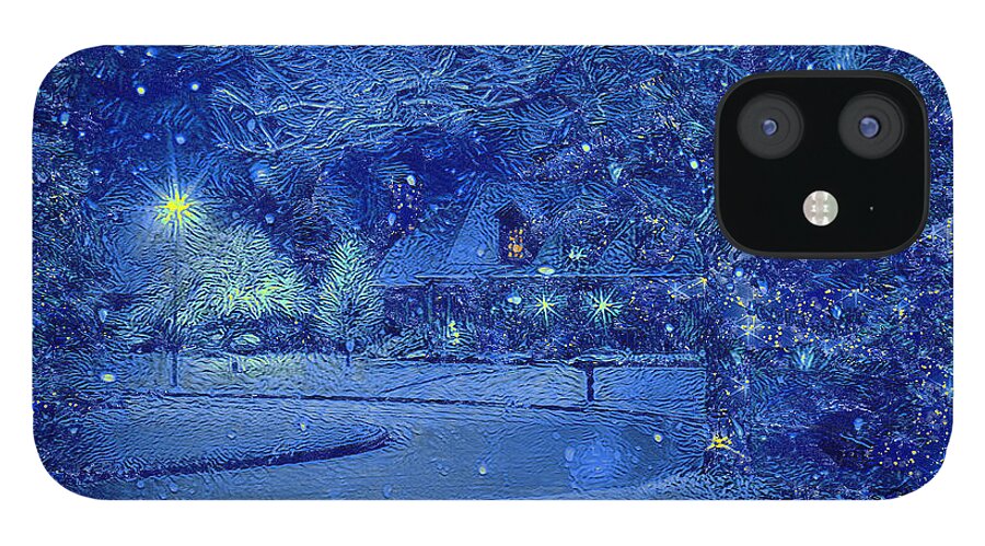 Christmas iPhone 12 Case featuring the digital art Christmas Eve by Alex Mir